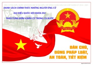 Nghị quyết công bố danh sách chính thức những người ứng cử ĐBQH khóa XIV theo từng đơn vị bầu cử trong cả nước